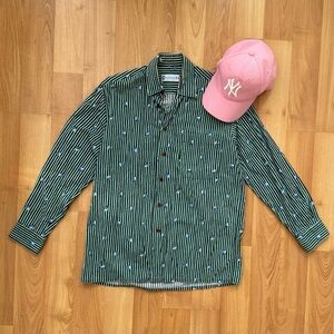 Souleiado Vintage Men’s French Cotton Button Down Floral Size Small